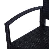 Homfa Patio al aire libre Banco de mimbre de ratán Silla de dos plazas Reposabrazos Cubierta de jardín Silla de ratán para todo tipo de clima Sofá de dos plazas - details 11