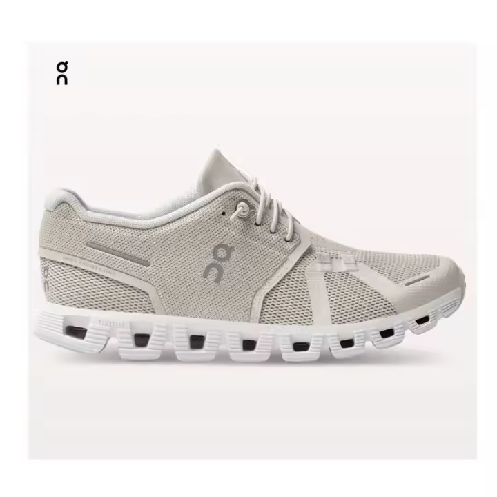 Zapatillas Gris On Running Cloud 5 Blanco Perla - 1
