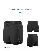 Pantalones cortos deportivos AONIJIE F5102 para hombre con secado rápido preventión de malos de vestuario para correr gimnasio fútbol tenis - details 19