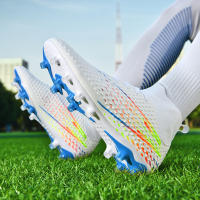 Botas de fútbol profesionales para hombre, zapatos de fútbol de Punta larga, zapatos de fútbol de tobillo alto para exteriores, zapatos de entrenamiento para niños - details 21