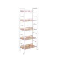 Piso de Metal Estante de Cocina Estante de Almacenamiento de Organizador Multifuncional para Libros Plantas con 5 Estantes Metal + MDF 60x27,5x160CM SSTR0023 - details 9