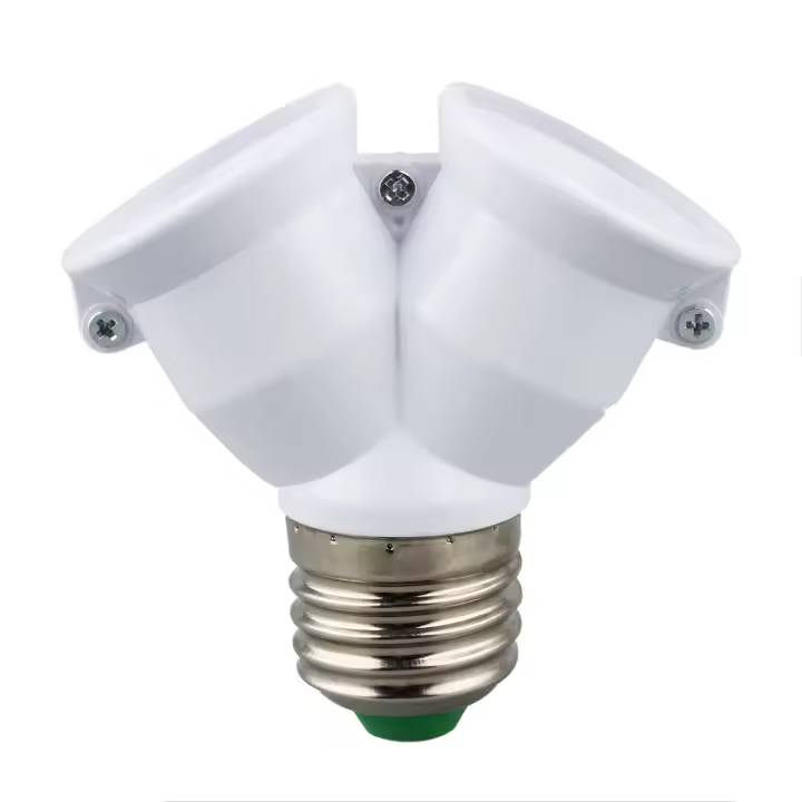Enchufe de bombilla de lámpara de luz E27 a E27, convertidor divisor de 2 - 1