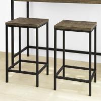Conjunto de Mesa y taburetes de Estilo Industrial Mesa Alta de Bar + 2 taburetes Juego de Barra - details 4