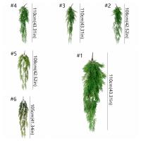 30 hojas de plantas verdes artificiales, plantas tropicales grandes, hoja persa Artificial, colgante de pared realista, hojas de helecho, enredaderas - details 0