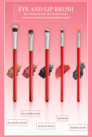 Pinceles de maquillaje de alta calidad al por mayor 30 piezas, juego de maquillaje rojo grande, pelo de animal, pelo de cabra, cepillo - details 7