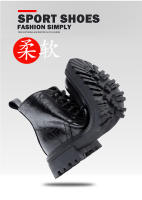Nuevas botas de cuero de algodón. Botas cortas de locomotora interior de suela gruesa de estilo británico fino. - details 5