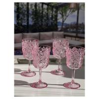 Juego de 4 vasos de plástico Paisley (13 oz), juego de vasos acrílicos sin BPA, vasos irrompibles, copas de vino - details 3