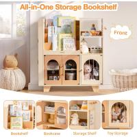 Estantería para Libros Infantiles, Color Blanco, de Madera, Varios Niveles, con Zona de Almacenamiento de Juguetes, Armario Infantil para Grandes Libros de imágenes, Muebles Infantiles - details 12