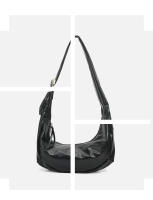 Bolso de bola de masa hervida de gran capacidad Retro negro para mujer, nuevo bolso bandolera de locomotora dulce y genial para Spice Girl, bolso versátil para las axilas - details 1