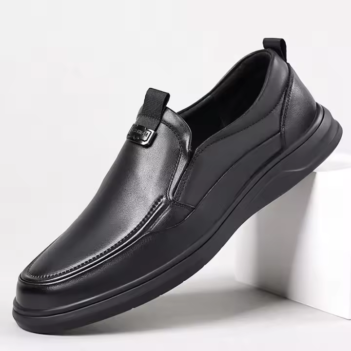 Zapatos de cuero de vaca de primera calidad Zapatos formales para hombres con suela antideslizante y de cuero genuino - 1