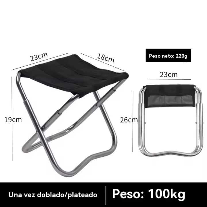 Silla plegable playa Portátil al aire libre pesca camping familiares party - 1