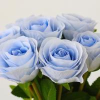8 cabezas de ramas de flores de rosas artificiales, tacto Real, flor de Rosa de simulación hecha a mano, flores falsas realistas, decoración para sala de estar - details 12