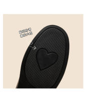 Mocasines de mujer estilo británico negro de fondo plano pequeños zapatos de cuero primavera y otoño suave cuero Doudou pequeño negro profesional zapatos de trabajo - details 0