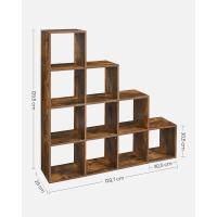 Estante de Libros de 10 Cubos Diseño Abierto con Compartimentos Decoración, Fotos, Plantas - details 2
