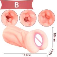 Leten Copa masculina Oral Vaginal Anal 3 estilos masturbación palo suave masaje vaginal realista juguetes sexuales para hombre mamada - details 3