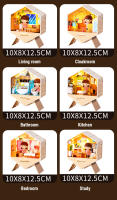 Casa de muñecas DIY Cottage Art House escena en miniatura decoración hecha a mano Mini montaje juguetes para juego de imitación para niñas regalos de cumpleaños - details 6