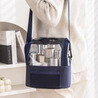 Bolsa de hombro para brochas de maquillaje profesional, contenedor de cosméticos de tela Oxford ligera, bolsa de almacenamiento de cosméticos transparente impermeable - details 5
