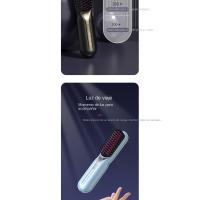 Mini Cepillo Alisador de Cabello, 3 Niveles Temperatura Cepillo Alisador Inalámbrico, Peine Alisador de Cabello con Pantalla Pan - details 6