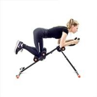 woman working out with fitness bench