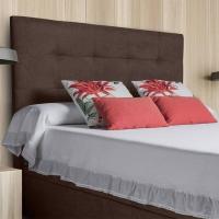 Cabecero tapizado acolchado para dormitorio, modelo Tablet largo en tela antimanchas gris antracita y medidas 151 x 125 cm para camas de 135 o 150 cm. - details 39