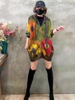 Masss-suéteres con capucha para mujer, ropa de moda de invierno, holgados cárdigans con estampado Floral, cálidos e informales de lujo, talla grande, 2024 - details 9