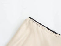 TRAFZA-faldas a la moda para mujer, Falda Midi ajustada con textura de seda satinada sólida, elegante para fiesta, 2024 - details 7