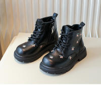 Botas de cuero bordadas para niños y niñas, botines de princesa versátiles, diseño a la moda, otoño - details 12
