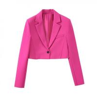 BUNO-Conjunto de chaqueta de estilo europeo para mujer, minitraje informal de solapa corta, ropa de oficina a la moda, color rojo, Otoño, 2025 - details 1