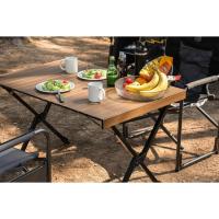 Mesa enrollable ajustable de aluminio ligero para 4-6 personas, para acampar, picnic, barbacoa. - details 1