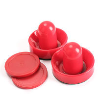 Juego de 2 empujadores de fieltro de mesa de Hockey de aire de 75mm con Goalies de mazo de Puck de 63mm - details 7