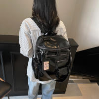 Nueva Mochila Con Cremallera Multibolsillo Para Estudiantes Universitarios, Mochila Escolar De Nicho, Mochila Locomotora De Tendencia Para Mujeres - details 4