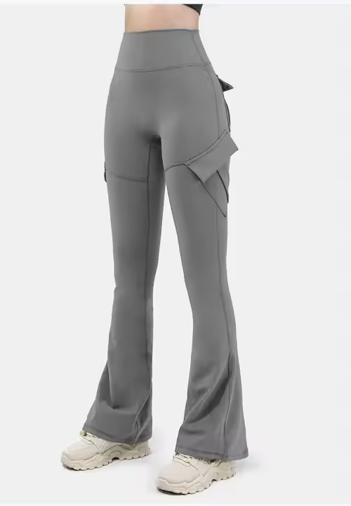 Pantalones de Yoga Casuales para Mujer de Talla Grande Cintura Alta, Malla Entrenadora, Bolsillo, Ropa Deportiva - 1