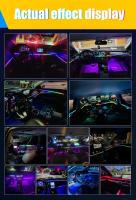Streamer-luces de Ambiente de coche a todo Color, tira de atmósfera acrílica oculta, Control por aplicación Universal, LED RGB, Interior, 64 colores - details 8