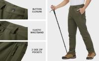 MAGCOMSEN-pantalones de nieve impermeables para hombre, pantalones de trabajo de senderismo, forro polar, pantalones de Snowboard de esquí de concha suave - details 0