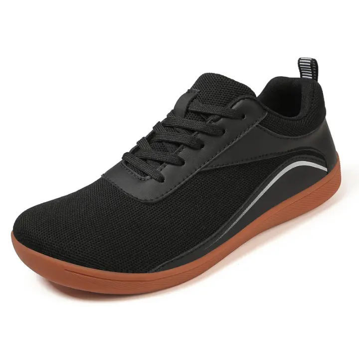 2025 nuevos zapatos cómodos y transpirables flyknit hombres y mujeres modelos casuales cabeza zapatos pareja interior fitness zapatos - 1