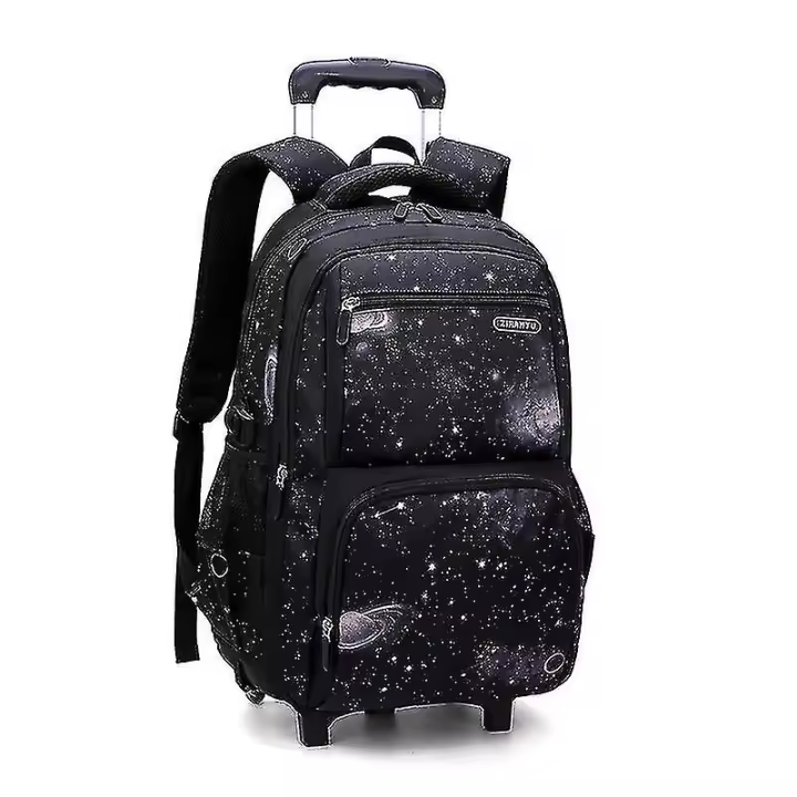 Mochila Escolar con Ruedas Bolsa de Viaje para Niños con Caja de Almuerzo - 1