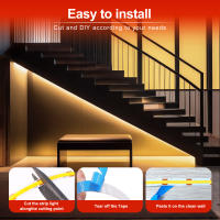 Tira de luces LED COB regulable, cinta LED Flexible USB de 5V con interruptor de encendido y apagado, iluminación lineal de alta densidad de 320LED con cinta adhesiva - details 6