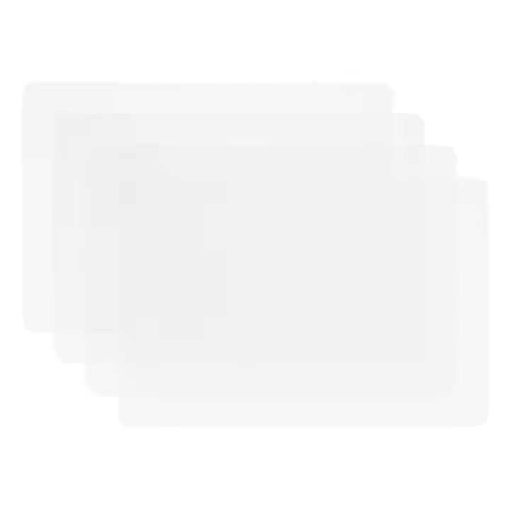 Tapete de cocina transparente, tapete para mesa de centro, protector de mesa, manteles individuales impermeables, protector de encimera, juego de manteles individuales de 4 piezas - 1