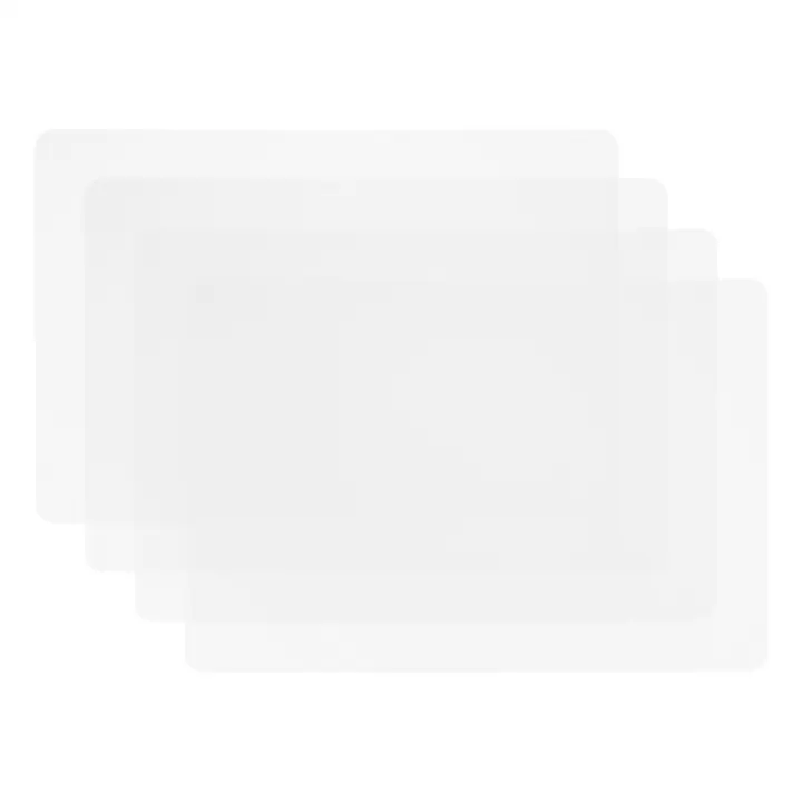 Tapete de cocina transparente, tapete para mesa de centro, protector de mesa, manteles individuales impermeables, protector de encimera, juego de manteles individuales de 4 piezas - 1