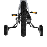 Bicicleta infantil de 14 pulgadas con ruedas estabilizadoras y frenos de mano, con volante y altura ajustable - details 2