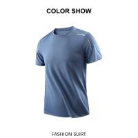 camisetas de secado rápido para correr para hombre, camisetas transpirables para senderismo y pesca, Camisa corta para deportes al aire libre de elasticidad suave, verano - details 4