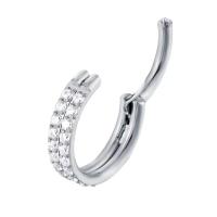 Piercing de titanio G23 con bisagras para mujer, aros de piedra cz para nariz, cartílago de la oreja, tragus, pendientes de hélice, piercing, joyería para el cuerpo - details 10