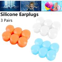 Tapones para los oídos ecológicos, orejeras de silicona suave impermeables para dormir y nadar, 3 pares - details 0