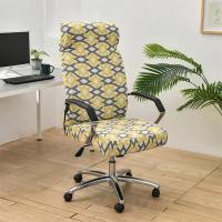 Funda elástica para silla de oficina, funda elástica geométrica para asiento de juegos, lavable, antideslizante, giratoria, para silla de ordenador, 1 ud. - details 12