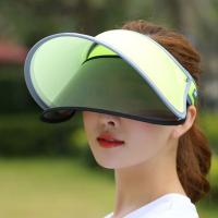 Verano ajustable protección solar Anti-UV visera sombrero para el sol cubierta facial escudo parasol gorra de ala ancha - details 10