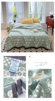 Manta de Algodón Puro Diseño de Gato en Cuadros Amarillo Tamaño de Cama Rey Ideal para Verano - details 8