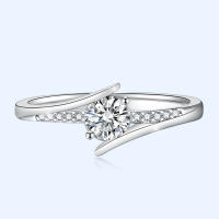 Anillo De moissanita De 0,5 quilates, Plata Esterlina 925, Diseño Clásico Para Atuendos Diarios, Joyería De Alta Calidad Para Ti Con certificado - details 0