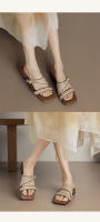 Sandalias de Verano para Mujer Diseño Francés Elegante con Suela de Paja Gruesa y Suave - details 2