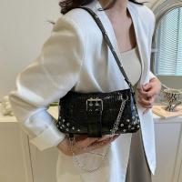 Bolso gótico de mujer retro con correa de cuero con cremallera, casual - details 18
