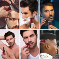 Kit de aseo todo en uno para hombres, recortador de pelo profesional, afeitadora facial corporal, cortadora de pelo eléctrica para Barba, carga usb - details 3